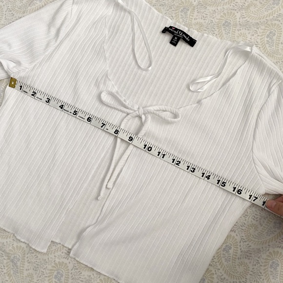 Mixed Threads (juniors) ribbed long sleeve cardi + cropped cami coord set, white - Picture 9 of 11